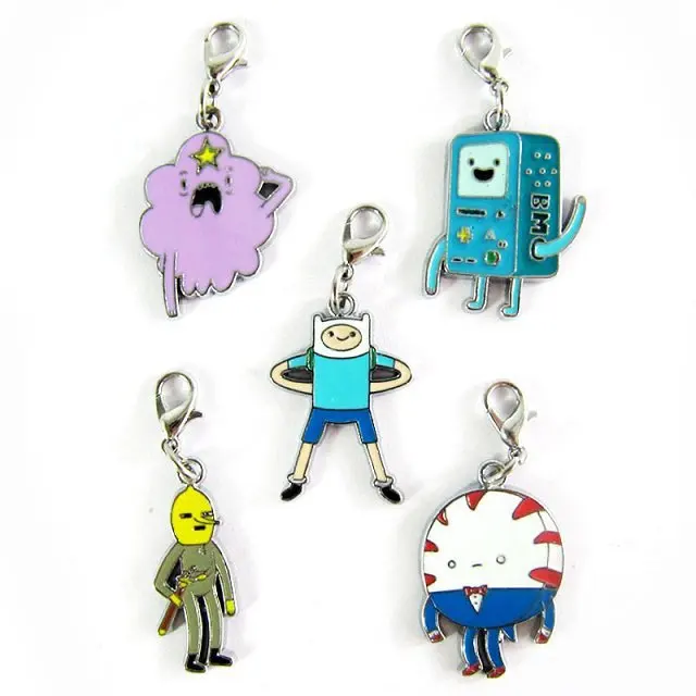 Adventure Time with Finn and Jake металла 5 фигурок подвески, брелоки, комплект - Цвет: Z755