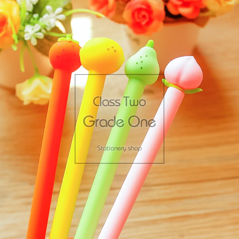 

1pc/lot New silica gel fruit neutral pen creative writing pen office supplies