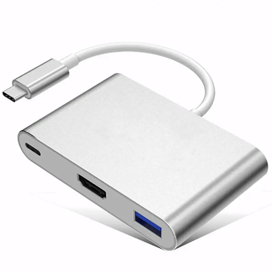 Adroit drop shipping New HUB Type C USB 3.1 to USB-C 4K HDMI USB3.0 Adapter 3 in 1 For Apple For Macbook 30S7430 Adroit drop shipping New HUB Type C USB 3.1 to USB-C 4K HDMI USB3.0 Adapter 3 in 1 For Apple For Macbook 30S7430