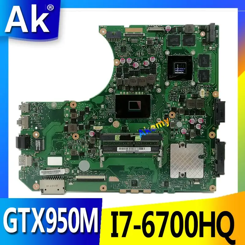 AK N552VX Laptop motherboard for ASUS VivoBook Pro N552VX N552V N552 Test original mainboard I7-6700HQ GTX950M