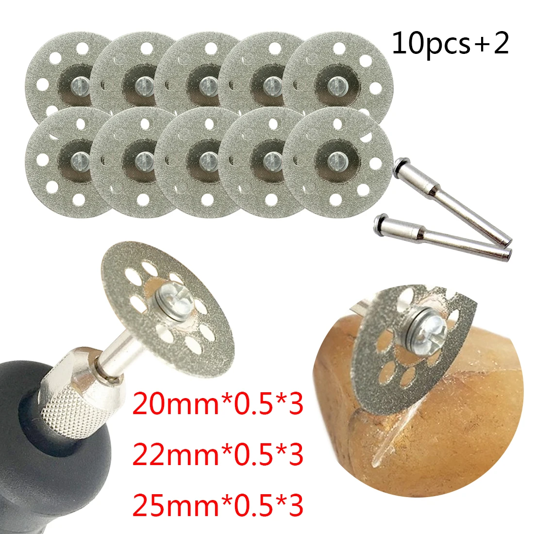 10pcs/5pcs Dremel Diamond Grinding Wheel Saw Cutting Abrasive Disc For