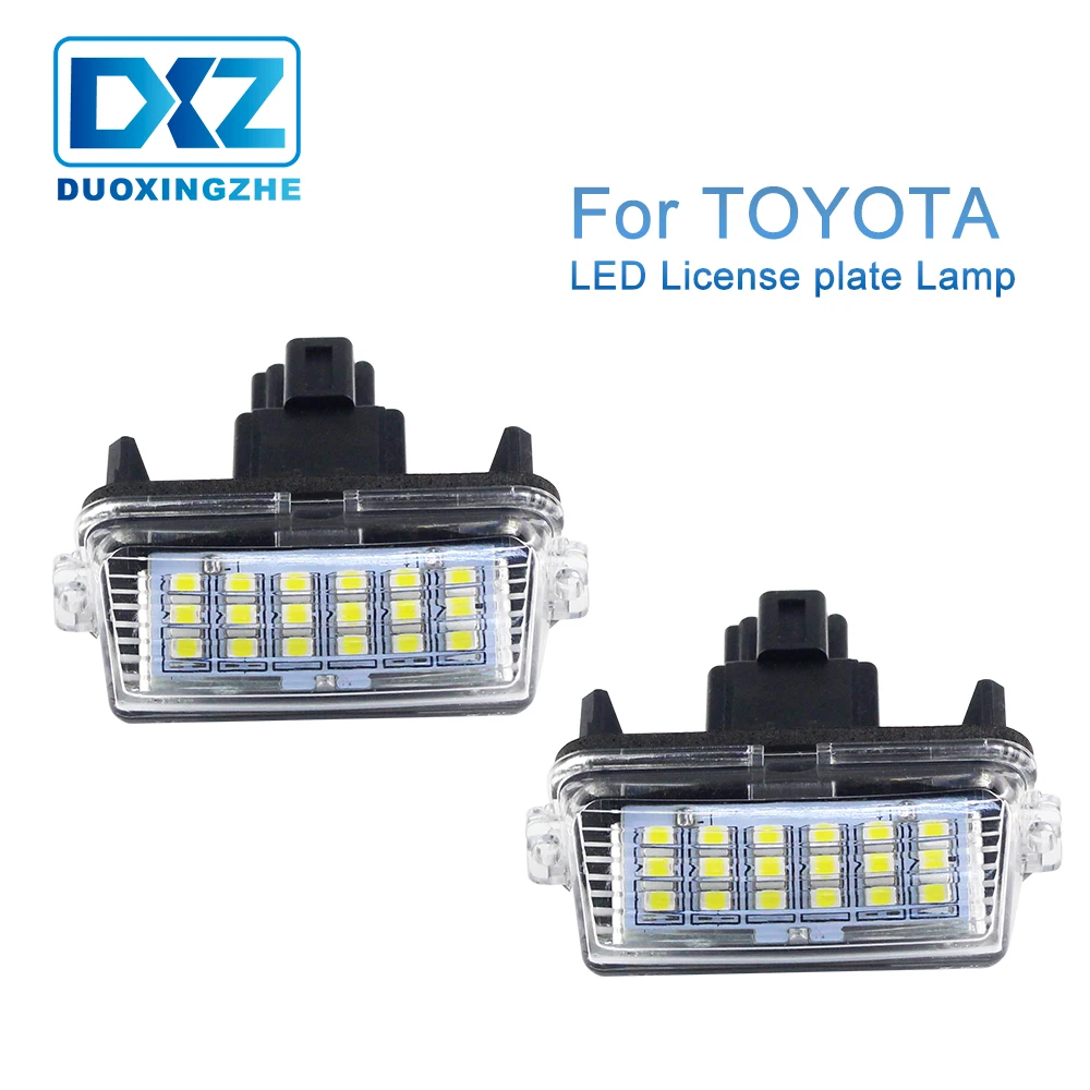 

2X LED Number license plate light Canbus Error Free 12V For Toyota corolla camry yaris vitz Prius C verso ractis 2015 2005 2009