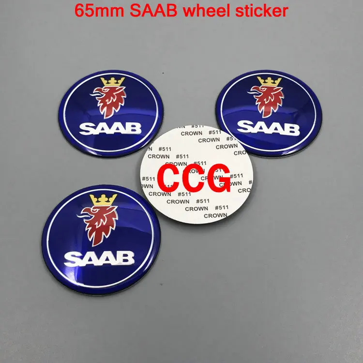 1/4 шт. 56 мм 60 62 65 68 с логотипом SAAB крышка переднего капота автомобиля эмблема