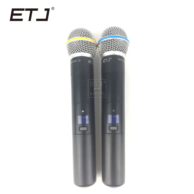ETJ бренд SLX24 2 Передатчик профессиональный беспроводной микрофон SLX242 двойной Beta58 приемник Ручной беспроводной микрофон системы