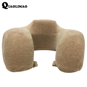 

New Solid color U Shape Pillow Travel Pillow Upgrade Memory Foam Pillows Massager Slow Rebound Memory Sponge Zero Press Cervical