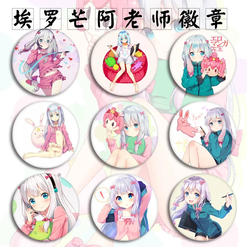 

Anime Ero Manga Sensei Cosplay Brooch Japanese Cartoon Metal Badge Jewelry Accessories Clothes Decoration Gift