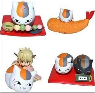 

4pcs/set Cute Natsume Yuujinchou Nyanko Sensei Action Figures PVC brinquedos Collection Figures toys for christmas gift