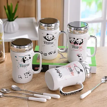 

1Pcs 450ml New Creative Cute Cartoon Doraemon Panda Totoro Chi's cat Minions ceramic cup couples mug cup Milk/Water/Coffee Cup