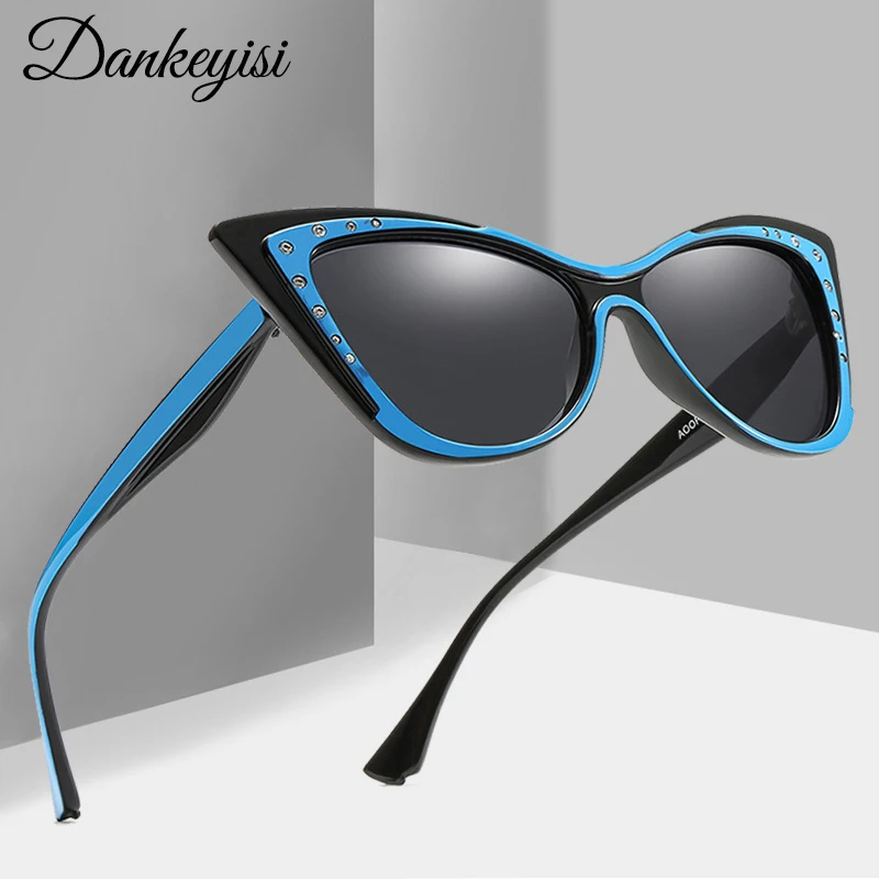 

DANKEYISI Cat Eye Women Sunglasses Men Vintage Shaped Sun Glasses Female Eyewear Sunglasses Uv400 Designer Ladies Sunglasses