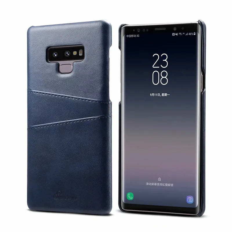 Для samsung note 8 9 S8 plus чехол для телефона для samsung Galaxy S9 Plus Note 9 чехол Кожаный чехол-кошелек с держатель для карт жесткий чехол - Цвет: Blue