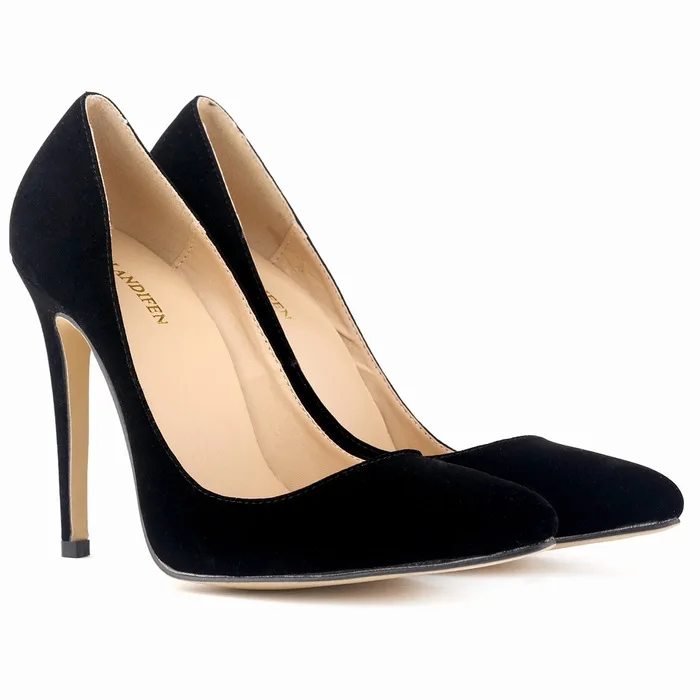Women Pumps Genuine Suede Leather Thin 