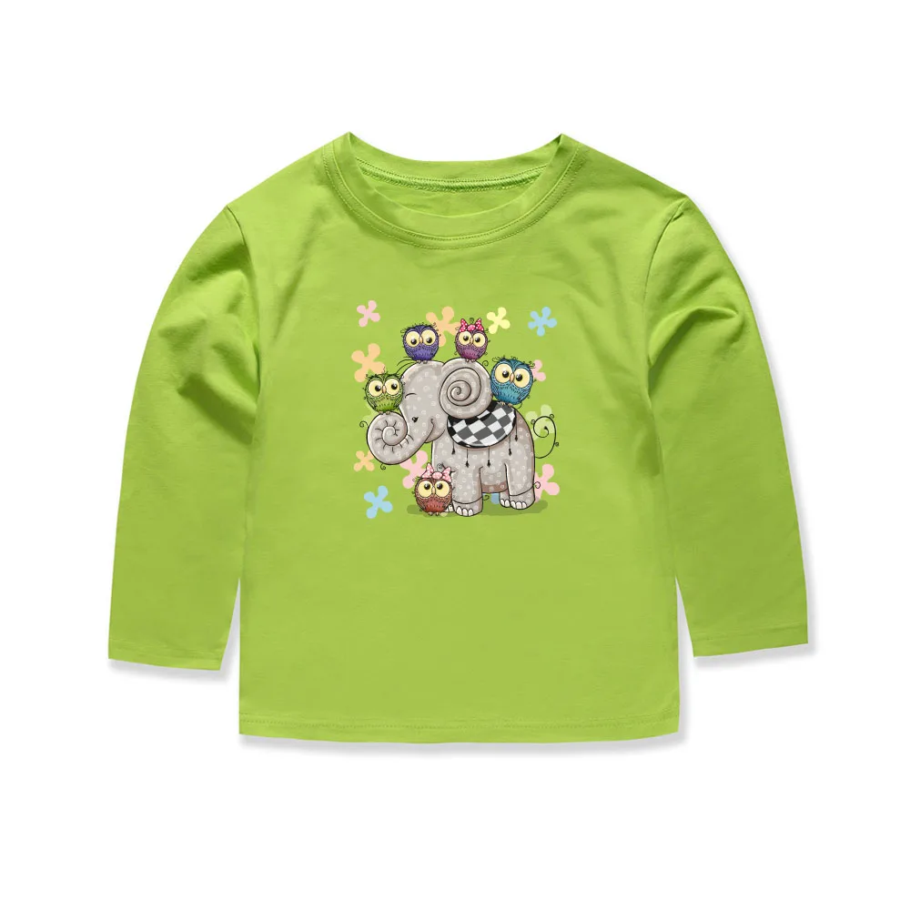 Little Bitty/ г. летняя футболка Повседневная Женская хлопковая одежда для мальчиков и девочек детские топы для детей от 2 до 14 лет, футболки с рисунком слона