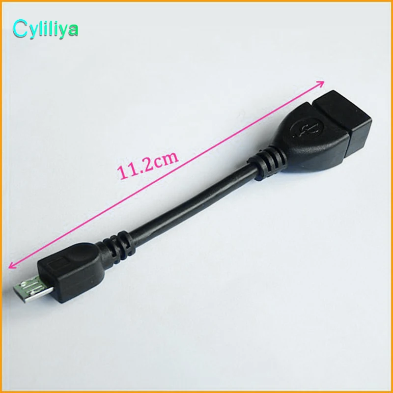100 шт./лот микро USB хост кабель OTG 11 см 5pin mini usb кабели для планшетного ПК мобильный