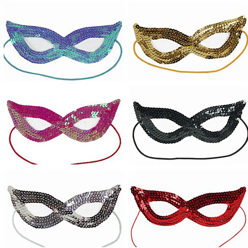 Woman Girl Lady Cat Sequin Shining Eye Mask Fancy Dress Masked Ball Masquerade Party Mask