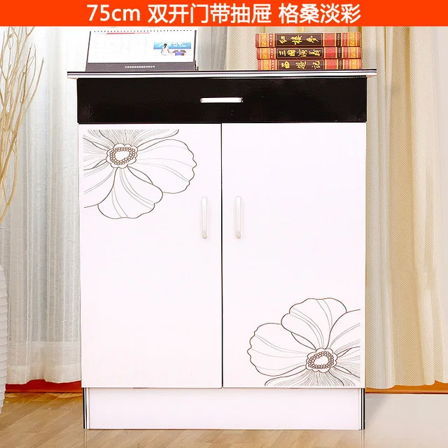 shoe cabinet rack double open the door colored drawing paint shelf double r63 drawing