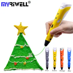 Myriwell ABS PLA нити 3d Ручка 3D рисующая ручка Low-Heat BPA-Free Caneta 3d волшебная ручка для рождественских подарков на день рождения Stylo Pluma
