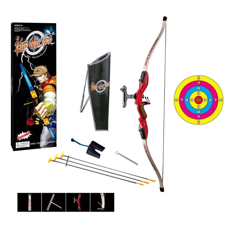 1:1.8 Hunting Shooting Safety Suction Cup Simulation Bow And Arrow Set Special Composite Material Toy Swords Aged 7-14 Years