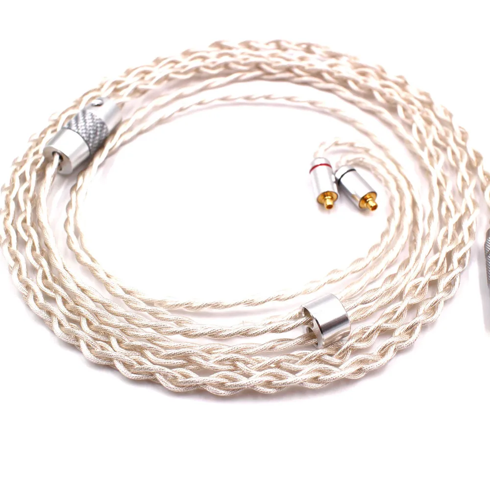 

FENGRU DIY 1.2M 7N Silver plated single crystal copper MMCX Upgrade cable For UE900 Shure pin series (535/215 etc.)