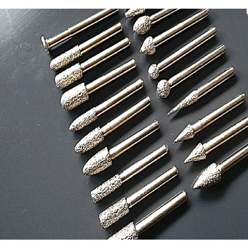 3pcs/lot Electric Grinding Tools 6mm Shank Stone Relief Carving Knife