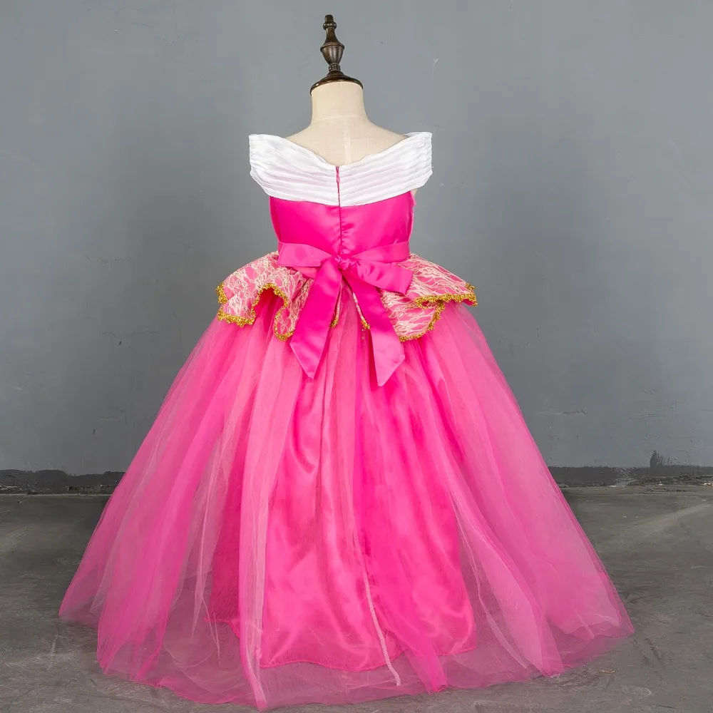 PaMaBa/Детское платье принцессы Авроры на день рождения; карнавальный костюм Спящей красавицы для девочек; Рождественский подарок; нарядное платье