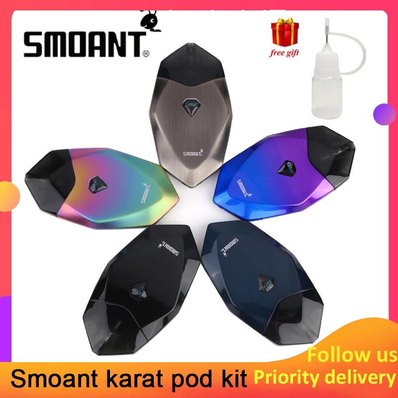 Электронная сигарета Smoant Karat 370 мАч комплект Pod Vape стартовый с 2 мл кварцт катушка