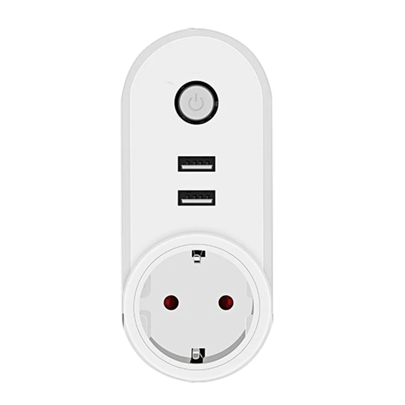 Wi-Fi Smart EU Plug outlet беспроводной с 2 usb-разъемом Wi-Fi пульт дистанционного управления Переключатель синхронизации Outlet таймер питания домашние