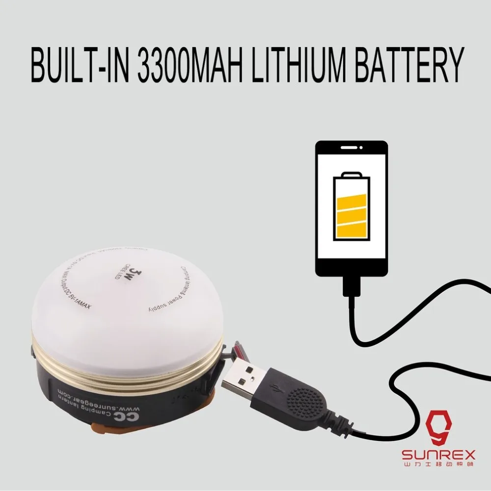 

Outdoor Camping Light Mobile Power Bank USB Rechargeable Multi-Function Tent Lamp with Remote Control Light