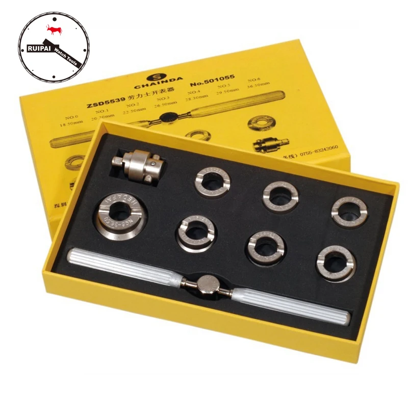No.5539 9pcs/set Stailess Steel Watch Case Opener Tools Set Assort Size Open for watchmaker | Наручные часы