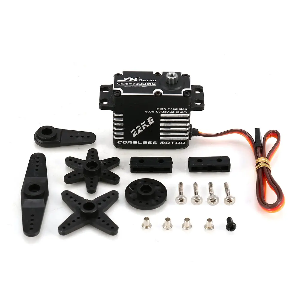 

hot! JX CLS-7322MG 22KG Metal Steering Digital Metal Gear Coreless Servo with High Torque for RC Car Boat Robot Airplane Drone