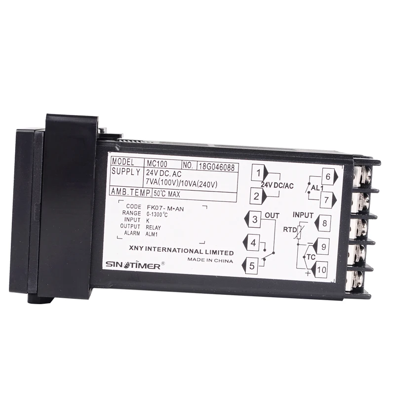 Digitální regulátor PID TEPLOTY REGULÁTOR Termostat v napájení 24 V DC ...