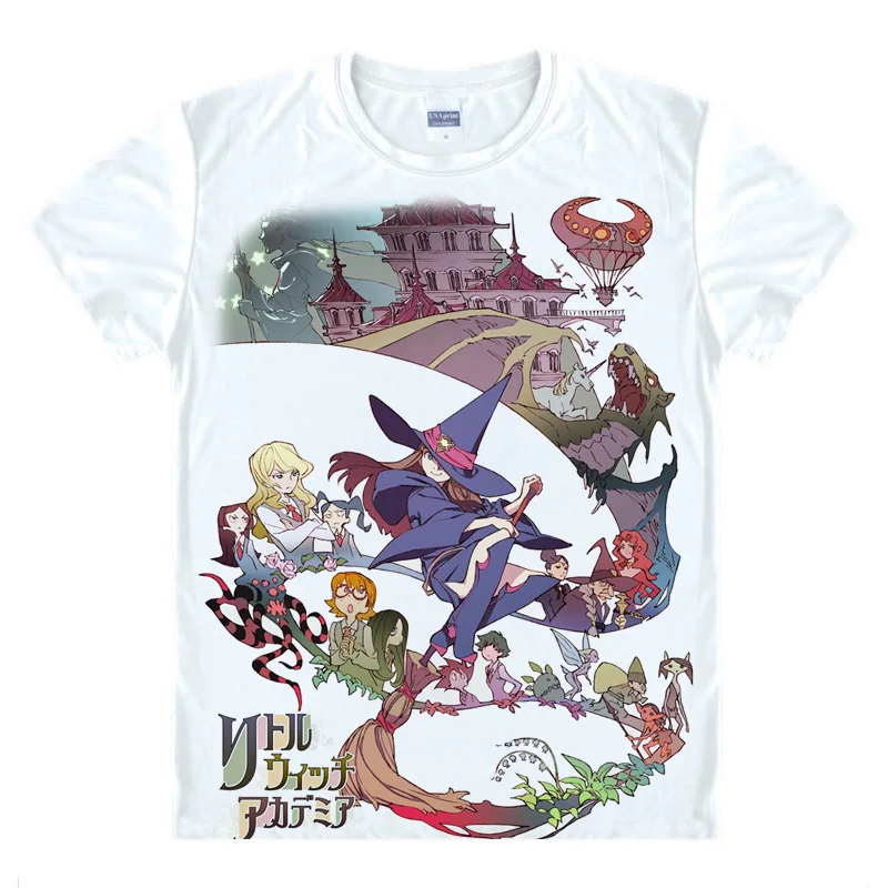 Футболка Coolprint с аниме маленькая ведьма Академия короткие футболки Ritoru Witchi Akademia