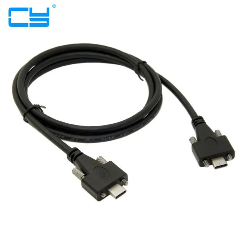 4FT USB 3.1 Type c Type c USB c male to male Dual Screw Locking