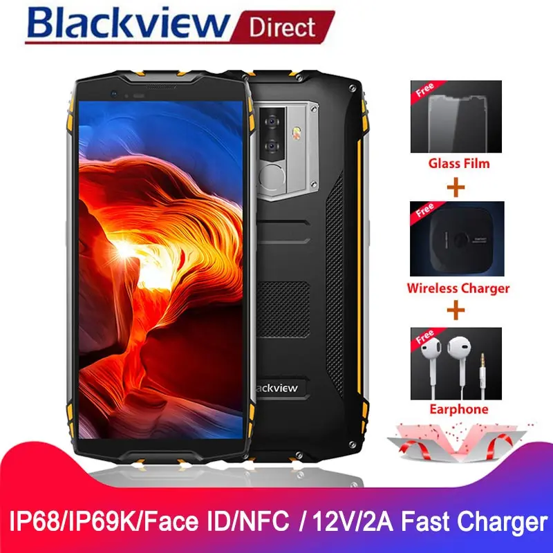 Blackview BV6800 Pro IP68 Водонепроницаемый пылезащитный смартфон 4 GB + 64 5 7 &quot16 3 Мп 6580 mAh NFC