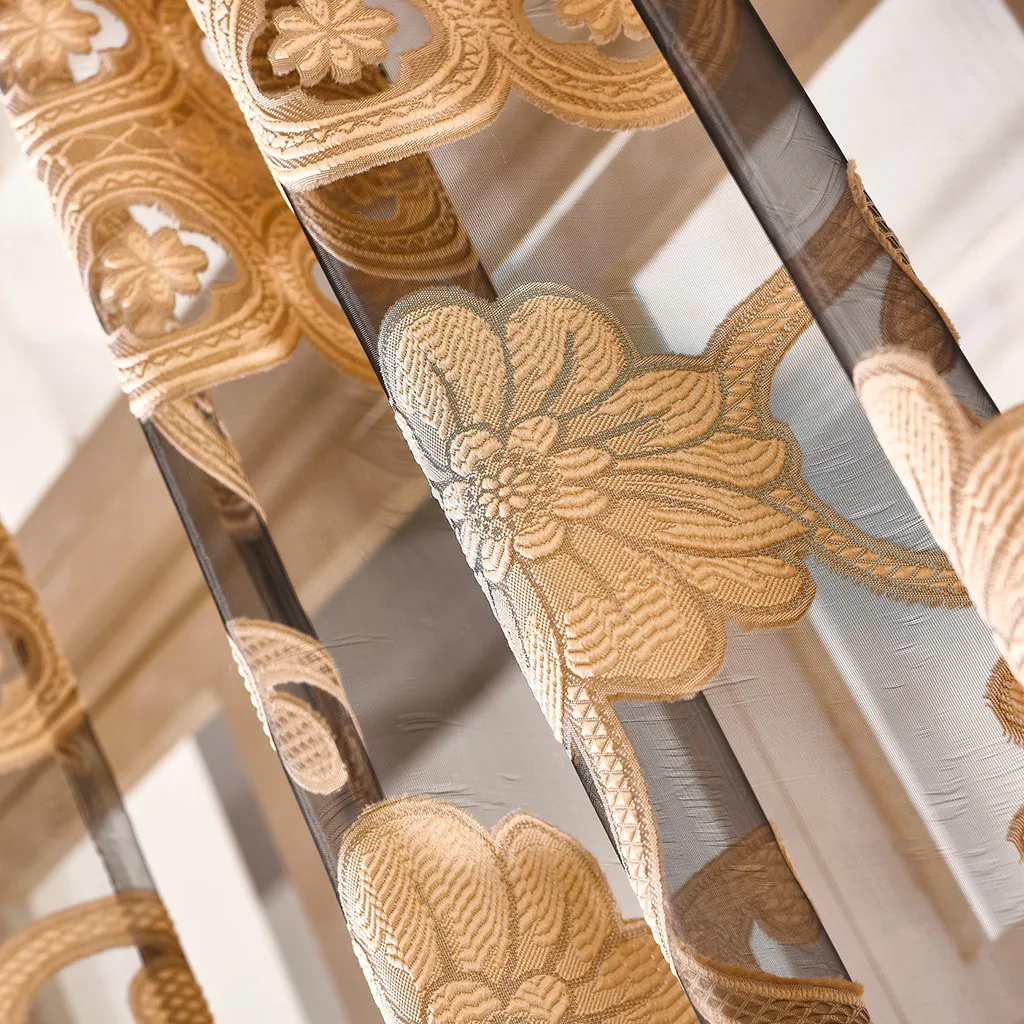 Simple de vid de La Flor peonía corto cortina de ventana tratamiento Voile cortina habitación cortina textil hogar Decoración