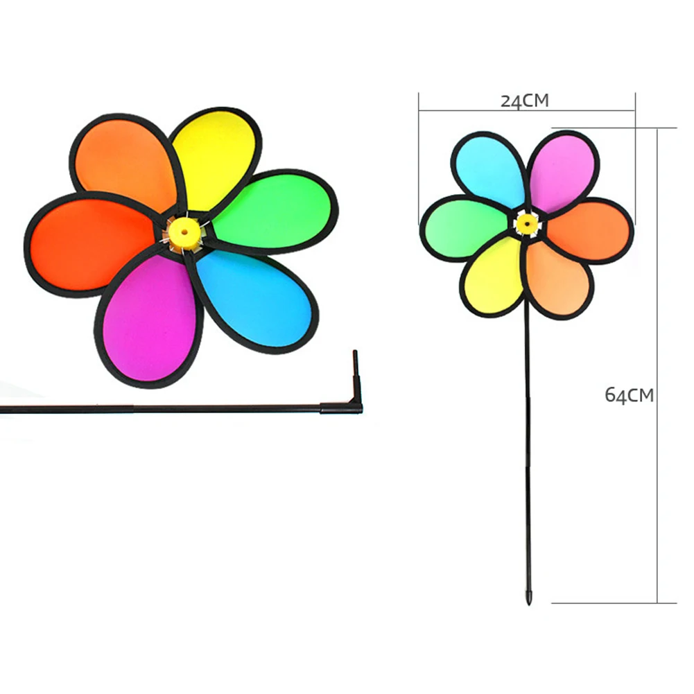 Красочный маленький цветок ветряная мельница ветряная вертушка домашний сад двор декоративные Детские игрушки садовый орнамент наружные здания ветряные вертушки