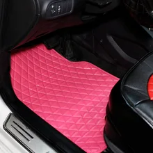 fashion foot mats leather anti slip car floor mats girls women universal car floor mats diamond