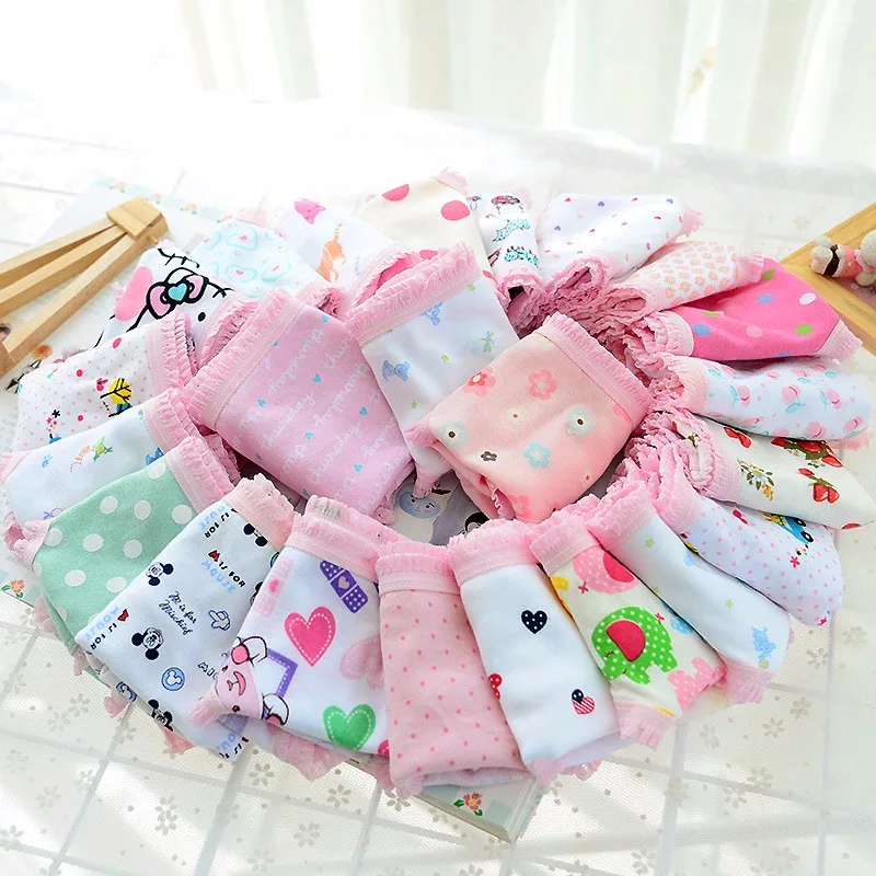 

12PCS/lot 2018 panties kids underwear briefs girls underwear baby kids pants short panties children briefs QE458