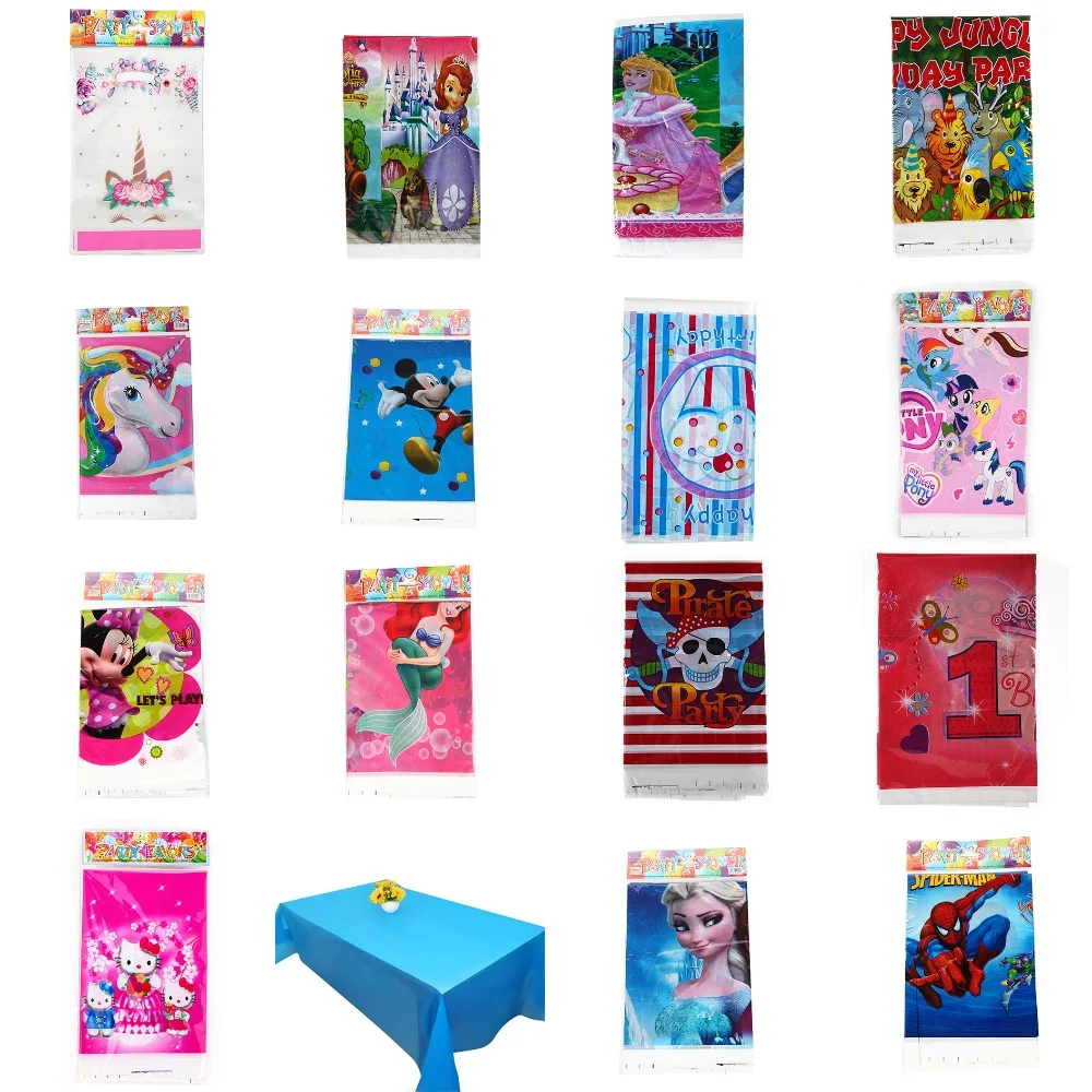 

Wholesale Super Wings/Mermaid/Elsa Disposable Tablecloth Party decorations Baby 1st Happy Birthday event party supplies for kids