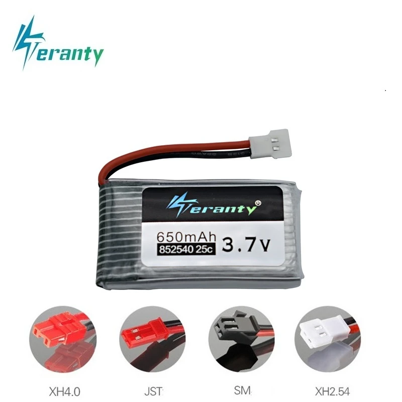 Аккумулятор Lipo 650 мАч 3 7 в для X5 X5C X5SC X5SW X6SW H9D H5C M68 FY550 HJ818 HJ819 L15FW 852540 запасные части