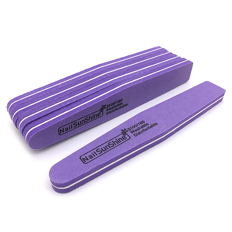 Lixa de Unha Acessórios de Arte Polonês Unghie - 180 Nail Care Lustrando Lixa Lavável Dupla Face Pedicure Manicure Unhas 50x Cal 100 16 Lixas e polidores de unha