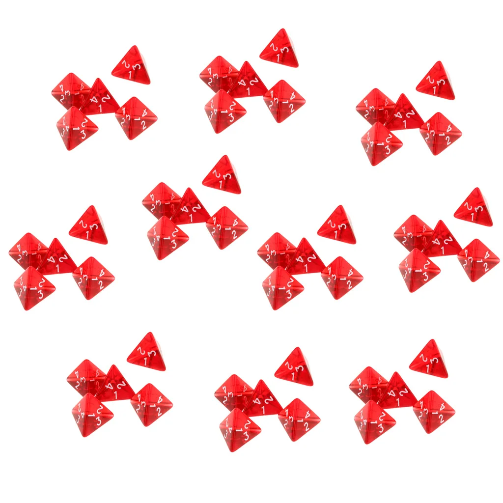 Arylic Pack of 50 Gem Multi-Sided Dices Polyhedral Dice Set D4 D&D TRPG Cup Games Good Accessory for Table Games