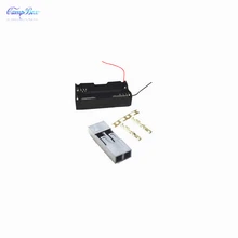 50Pcs 2×18650 Battery Case Holder Socket Wire Junction Box With 15cm Wires, Dupont 2.54mm 2P Header and Crimps