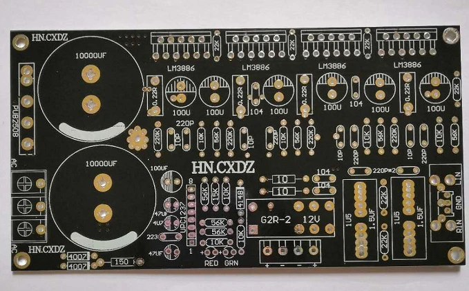 Fannyda LM3886 двойной серии чистый задний сценический усилитель мощности полосы защиты схемы платы PCB пустой платы