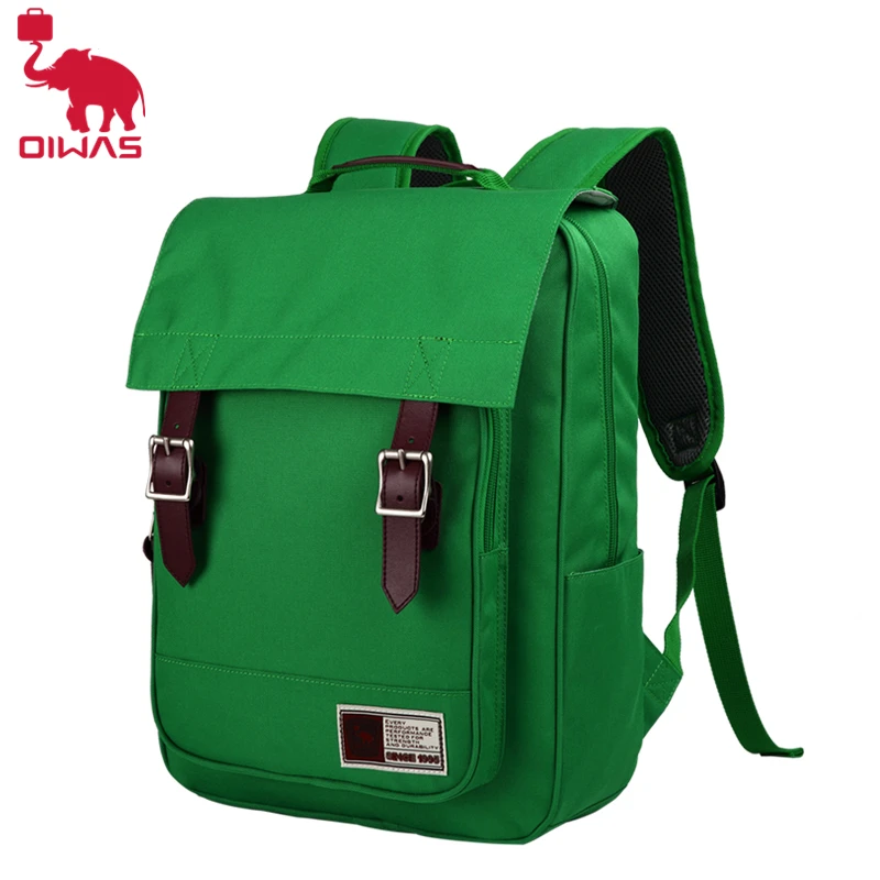 

2018 NEW Oiwas Casual Large Capacity Men Male Backpack Waterproof Daily Rucksack Travel Bag School Bags Blue/Green Bag
