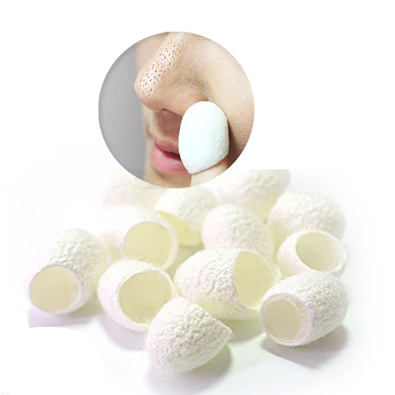 

10pcs/pack HOT Natural silkworm cocoons ball, face care, facial cleanser, exfoliating scrub, blackhead remover peel off 2018