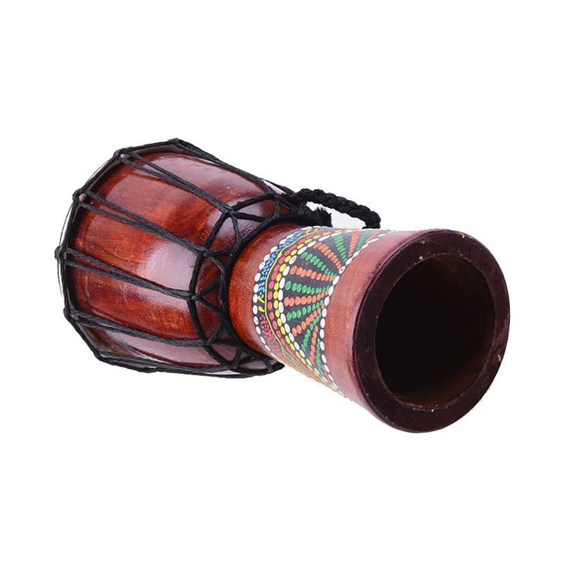 Djembe барабанщик перкуссия 5 дюймов Классическая живопись деревянный Африканский стиль ручной барабан для продажи мембраны с узором