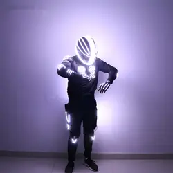 Новое поступление костюм робота со светодиодами свет/Танцевальная производительность свет/люминесцентная одежда/светодиодный костюмы