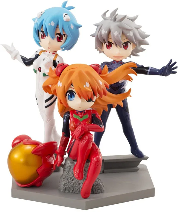 

3pcs/set 11cm cute eva evangelion rei ayanami pvc great action figures hand done doll eva toy model toy birthday gifts NT5