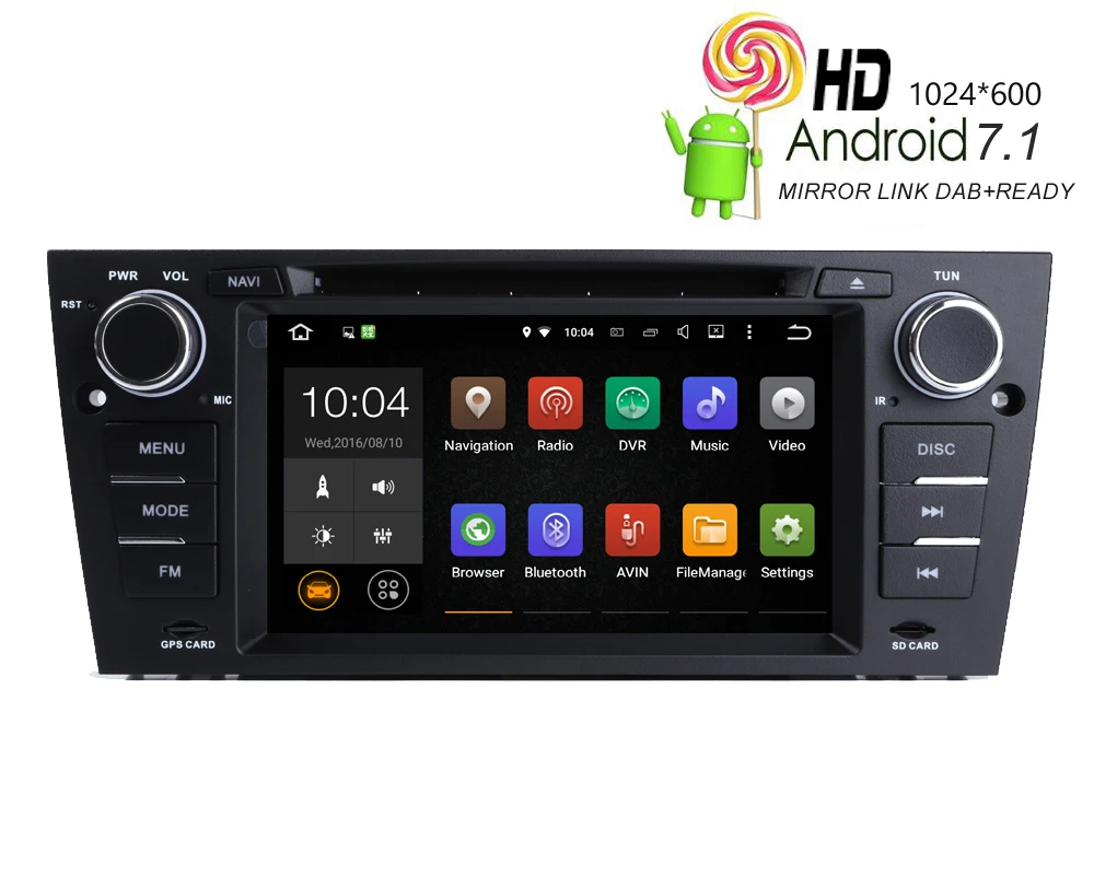 

HIRIOT Car Android 7.1 Stereo DVD GPS Player For BMW E90 E91 E92 E93 SAT NAVI Radio RDS BT Mirror link Wifi/4G 2G Ram Free Ship