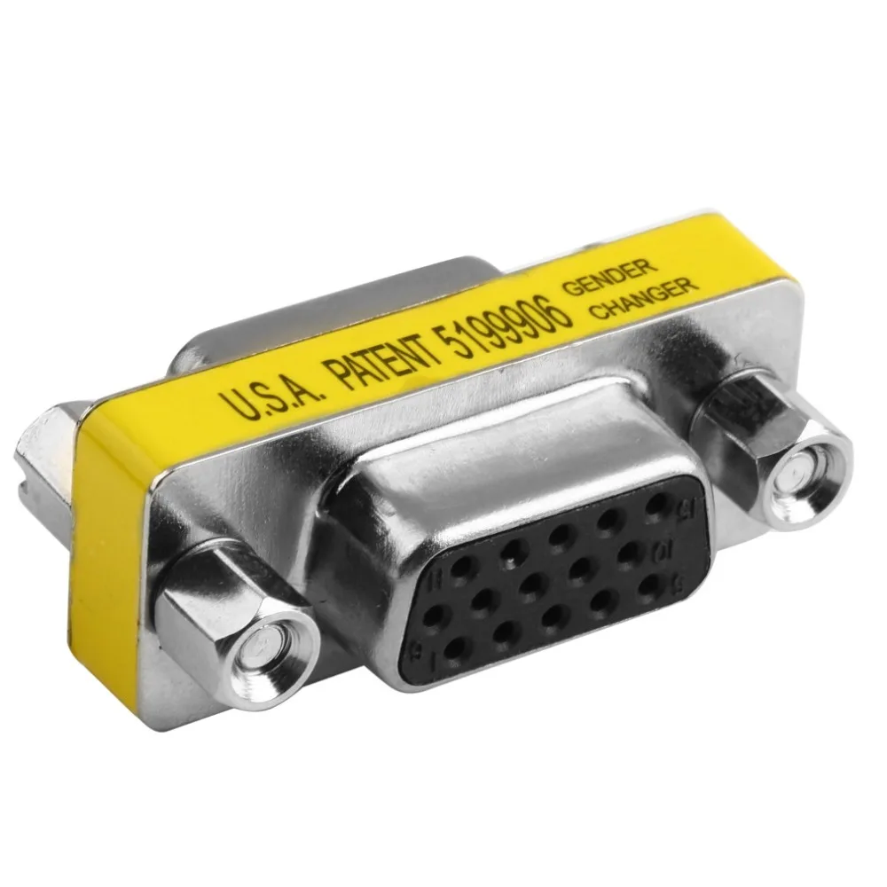 New Female to Female VGA HD15 Pin Gender Changer Convertor Adapter for Monitors Projectors VGA Splitters KVM Computer